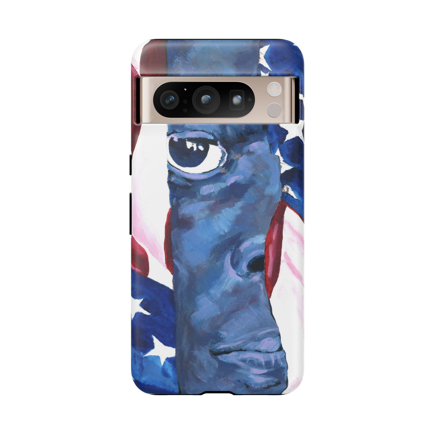 Patriotic Tough Phone Case with American Flag Design- I See You Image