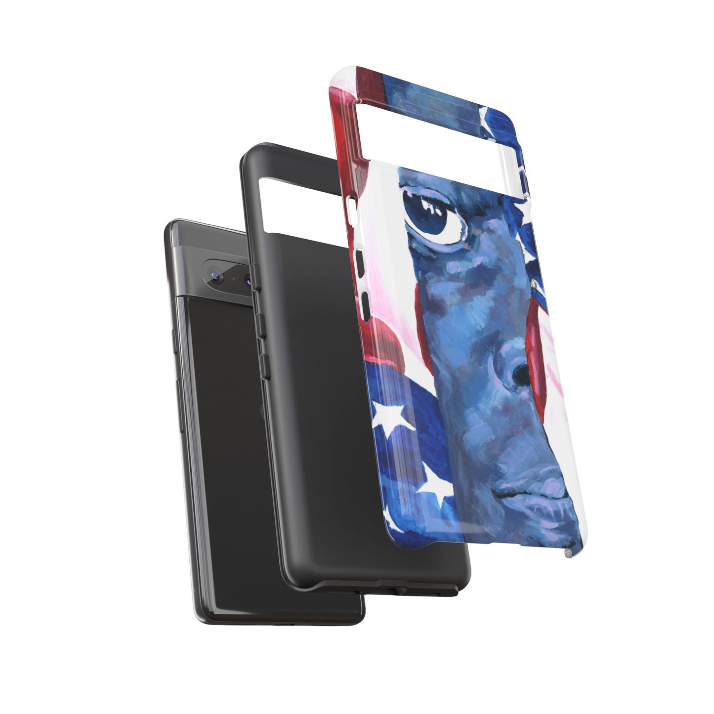 Patriotic Tough Phone Case with American Flag Design- I See You Image