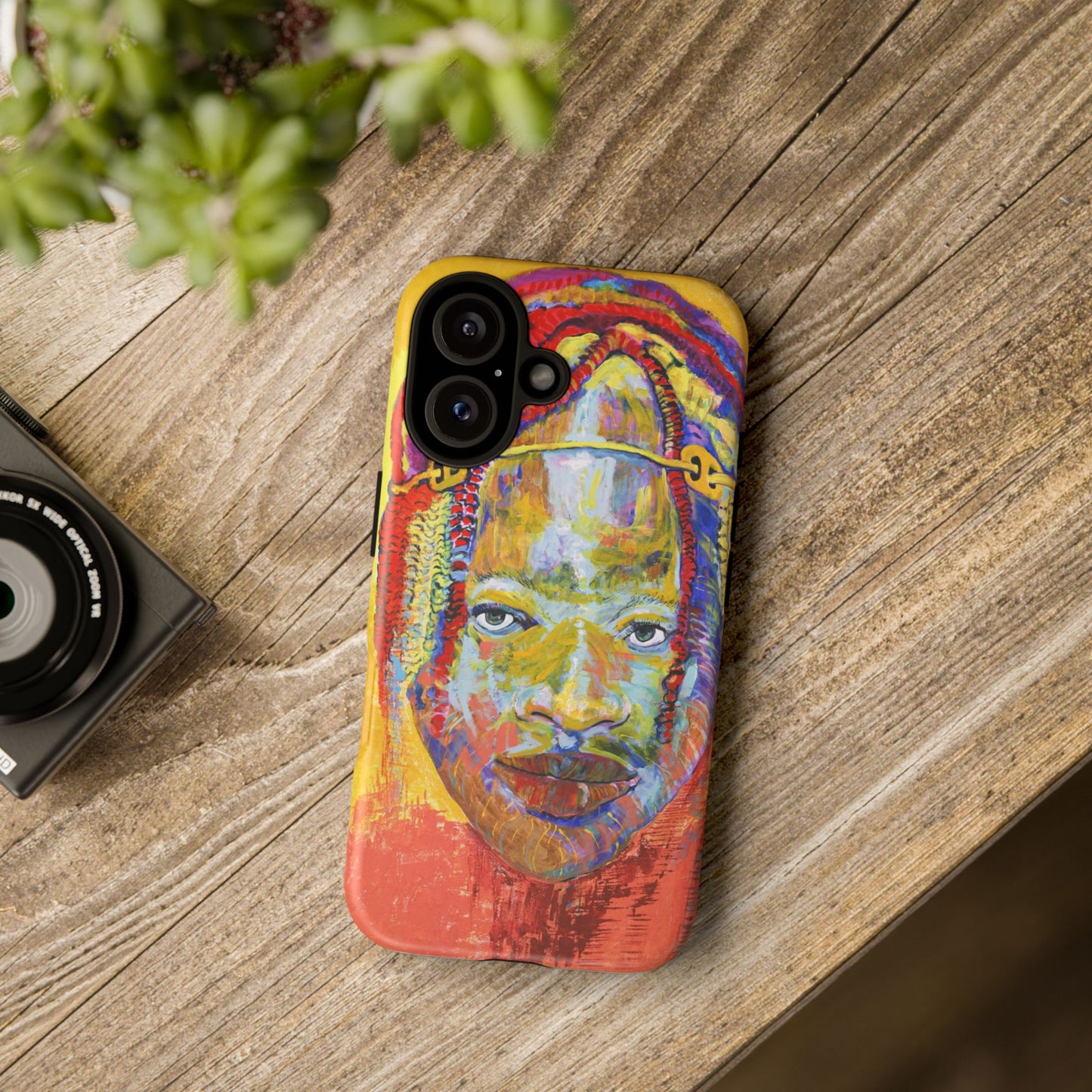 Vibrant Artistic Phone Case - Tough Cases for Creative Souls- African Youth Image
