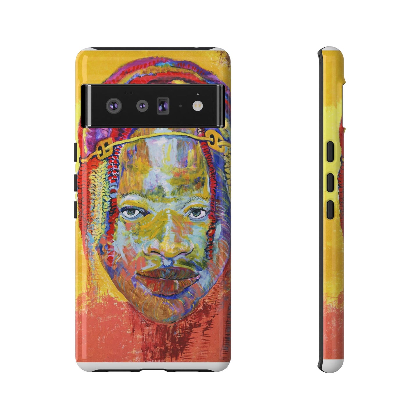 Vibrant Artistic Phone Case - Tough Cases for Creative Souls- African Youth Image