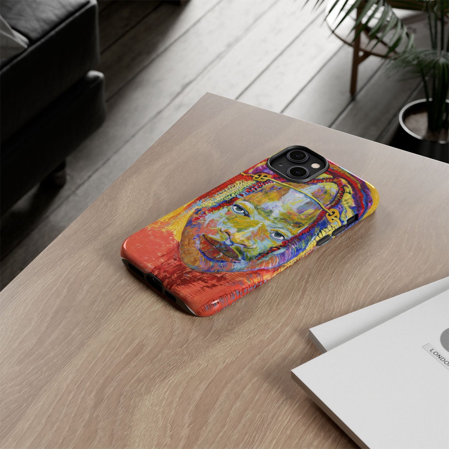 Vibrant Artistic Phone Case - Tough Cases for Creative Souls- African Youth Image