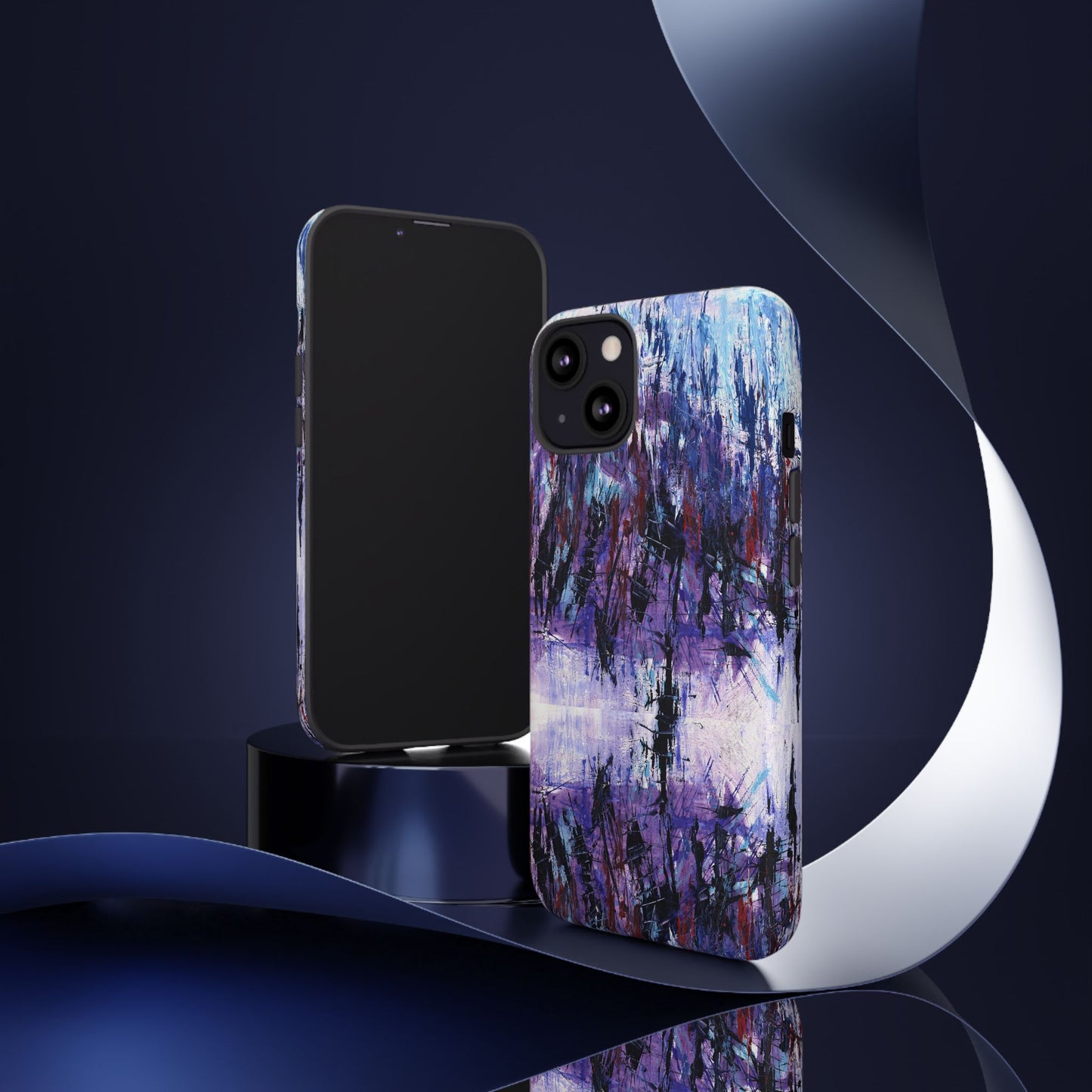 Abstract Purple Phone Case, Stylish & Protective Cover for Art Lovers- White Spring Image