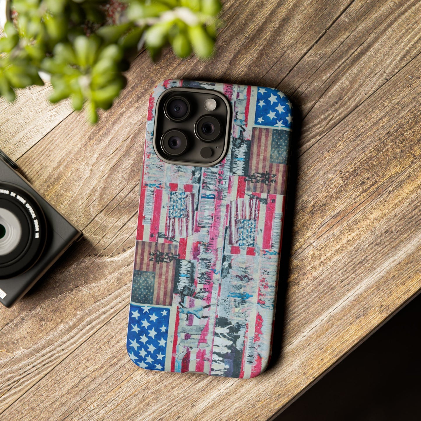 Patriotic Phone Case -We The People Image - Tough Cases with American Flag Design