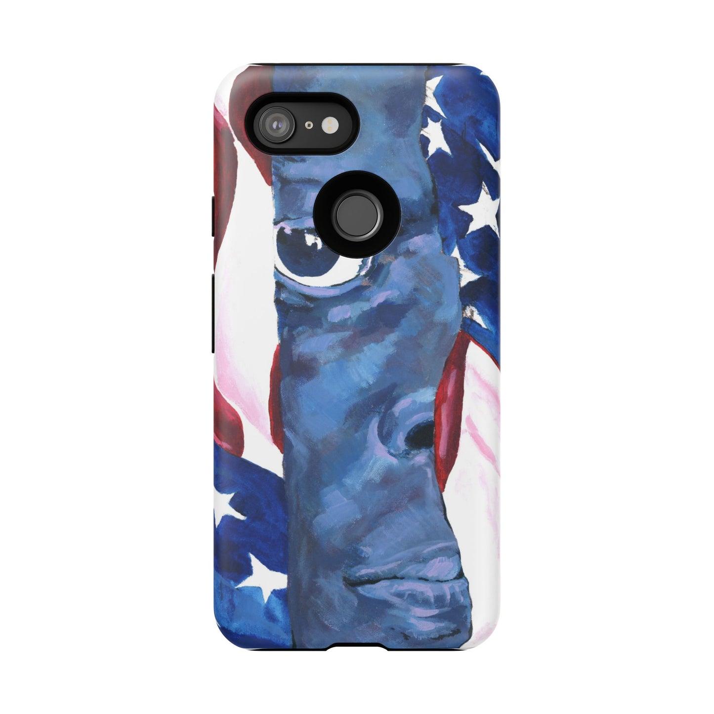 Patriotic Tough Phone Case with American Flag Design- I See You Image