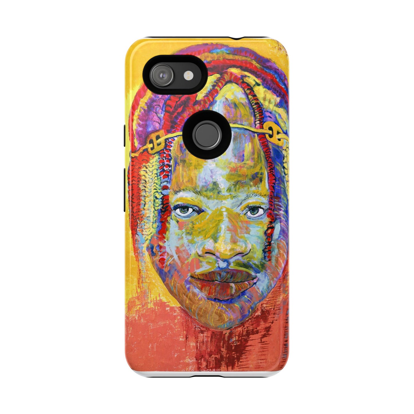 Vibrant Artistic Phone Case - Tough Cases for Creative Souls- African Youth Image