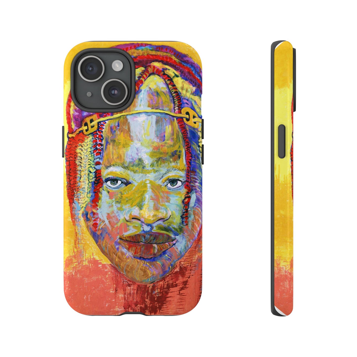 Vibrant Artistic Phone Case - Tough Cases for Creative Souls- African Youth Image