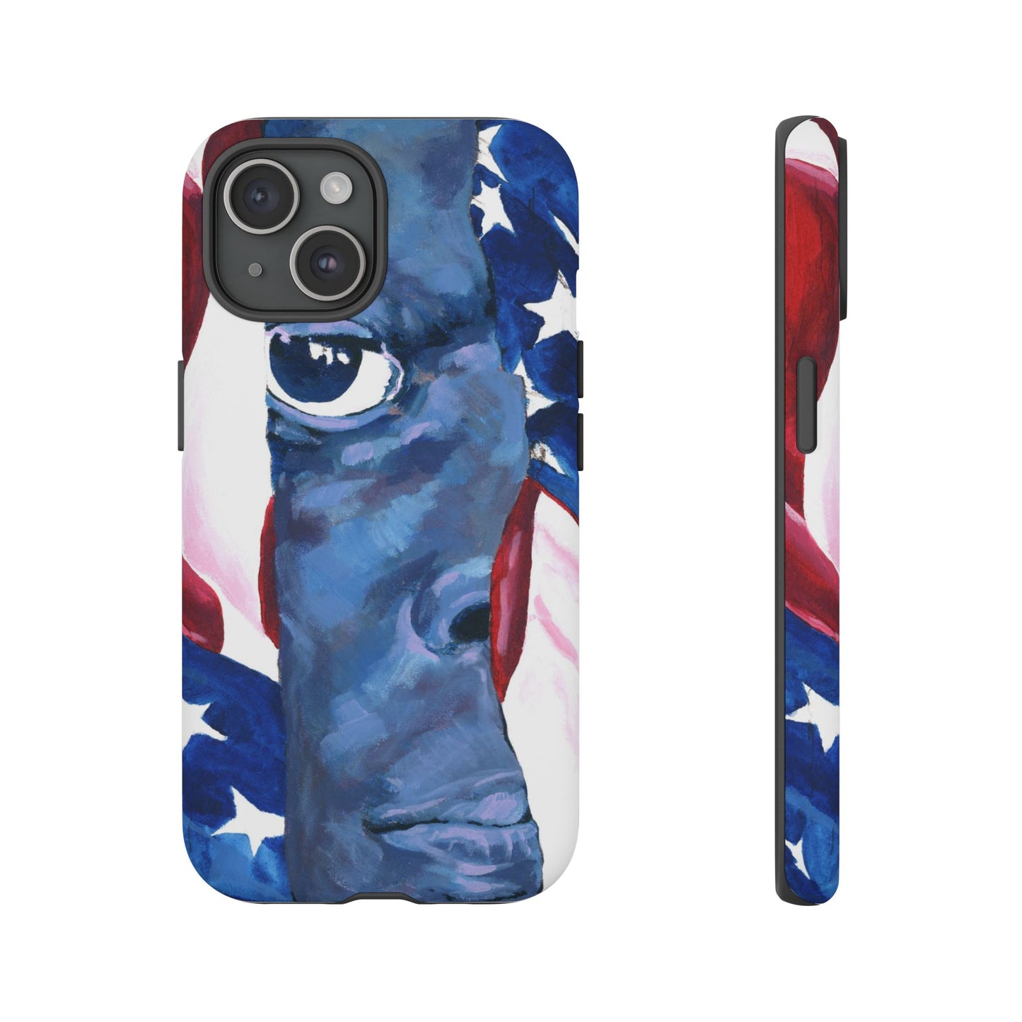 Patriotic Tough Phone Case with American Flag Design- I See You Image