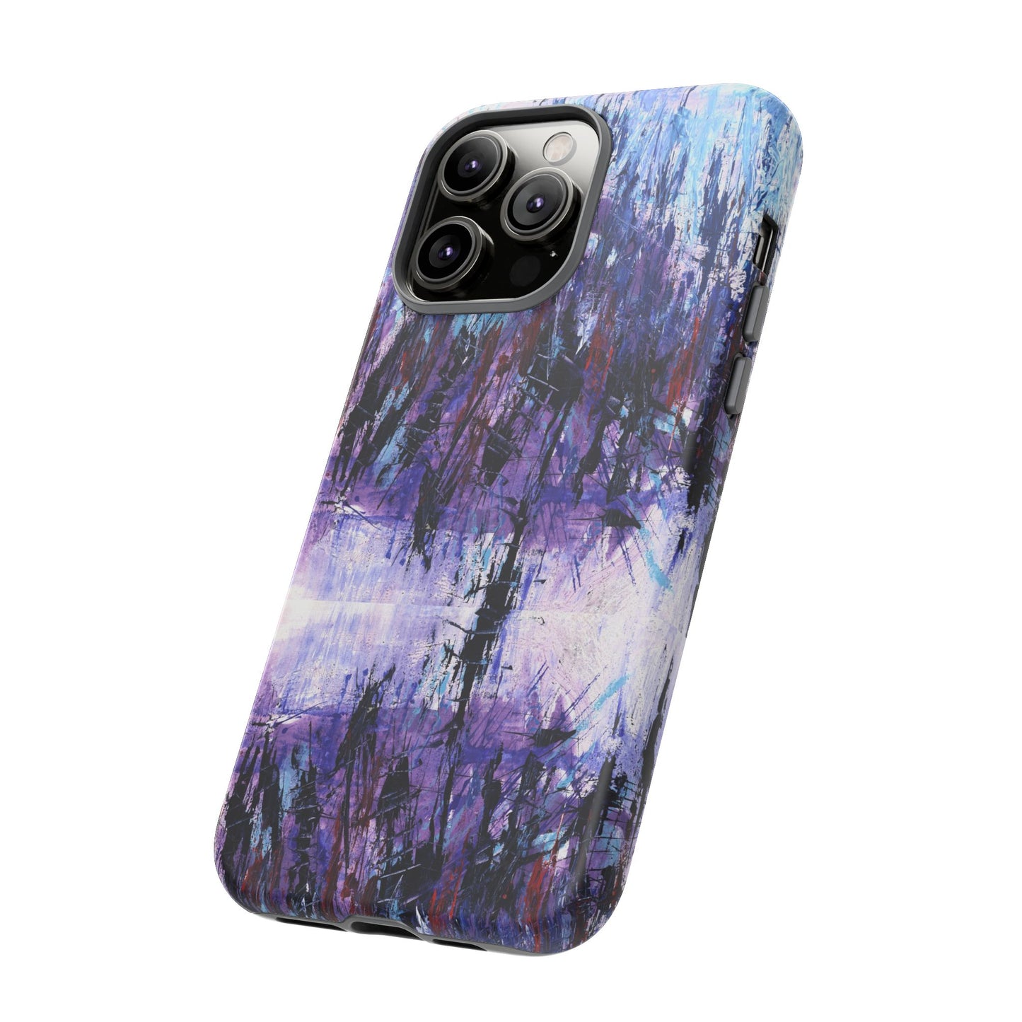 Abstract Purple Phone Case, Stylish & Protective Cover for Art Lovers- White Spring Image