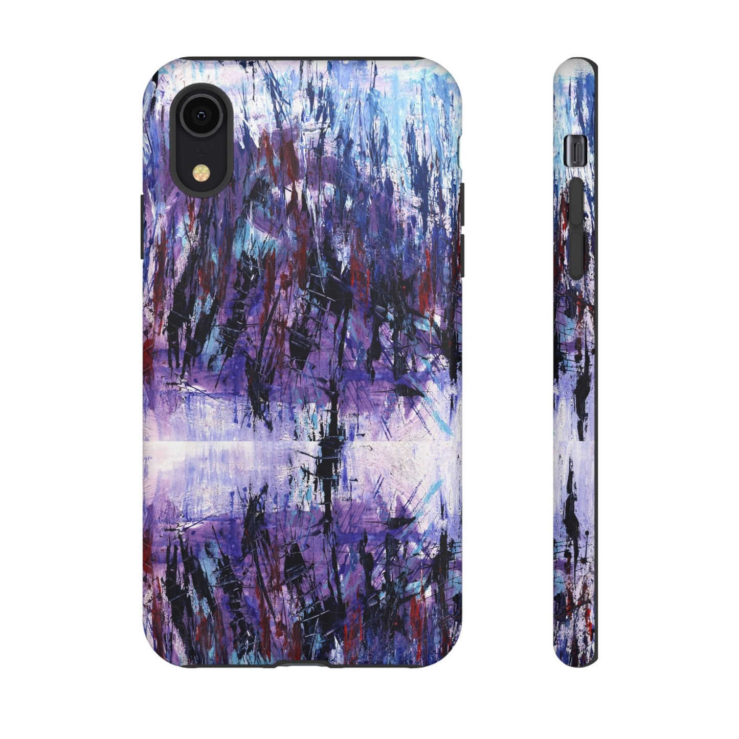 Abstract Purple Phone Case, Stylish & Protective Cover for Art Lovers- White Spring Image