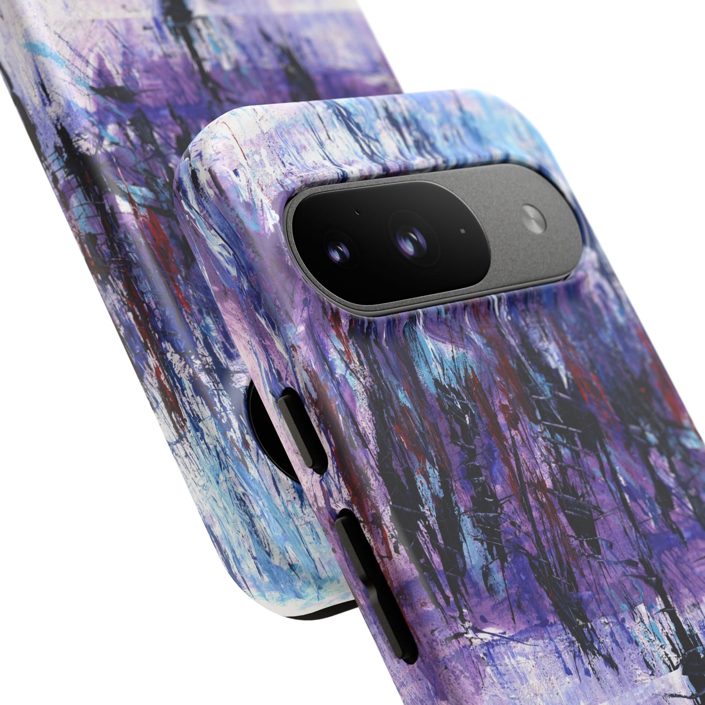 Abstract Purple Phone Case, Stylish & Protective Cover for Art Lovers- White Spring Image