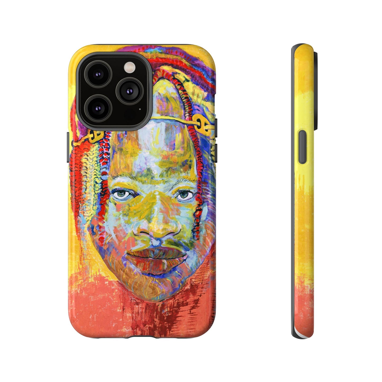 Vibrant Artistic Phone Case - Tough Cases for Creative Souls- African Youth Image