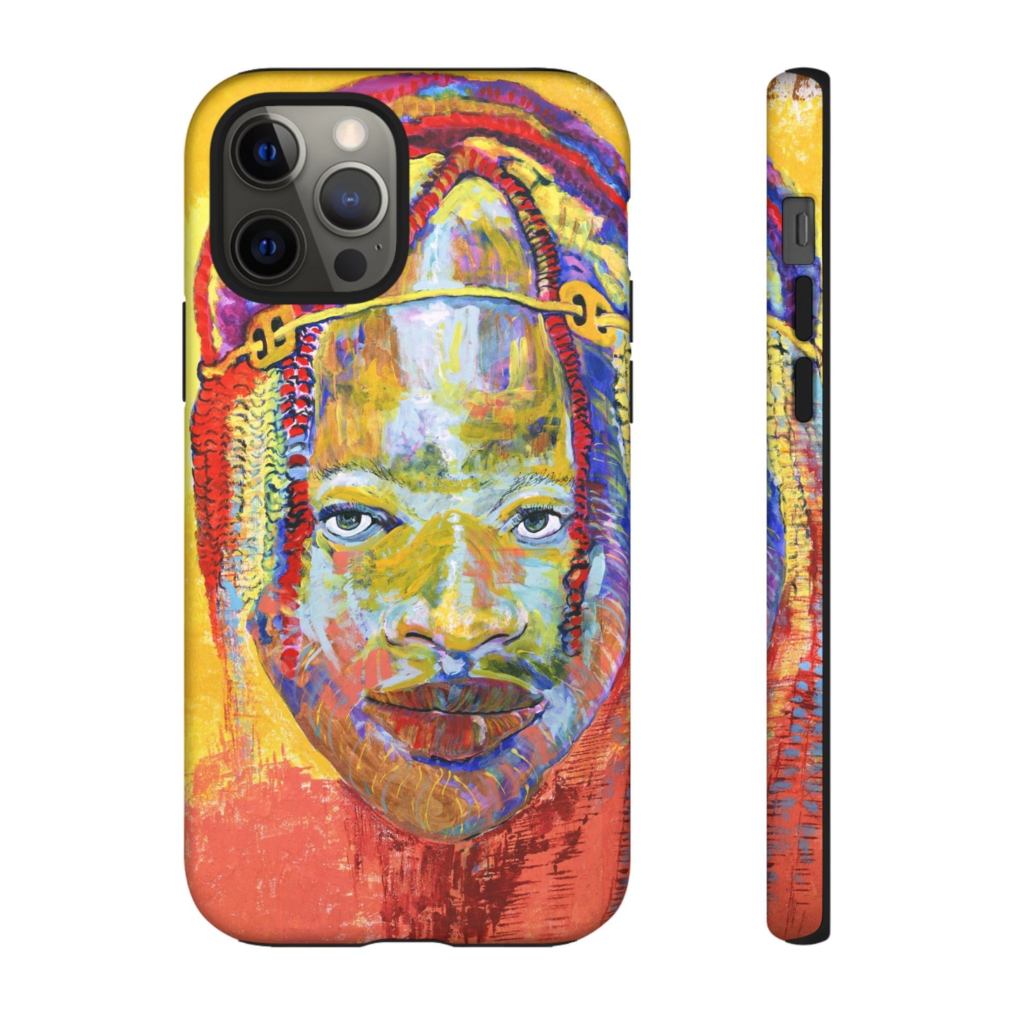 Vibrant Artistic Phone Case - Tough Cases for Creative Souls- African Youth Image