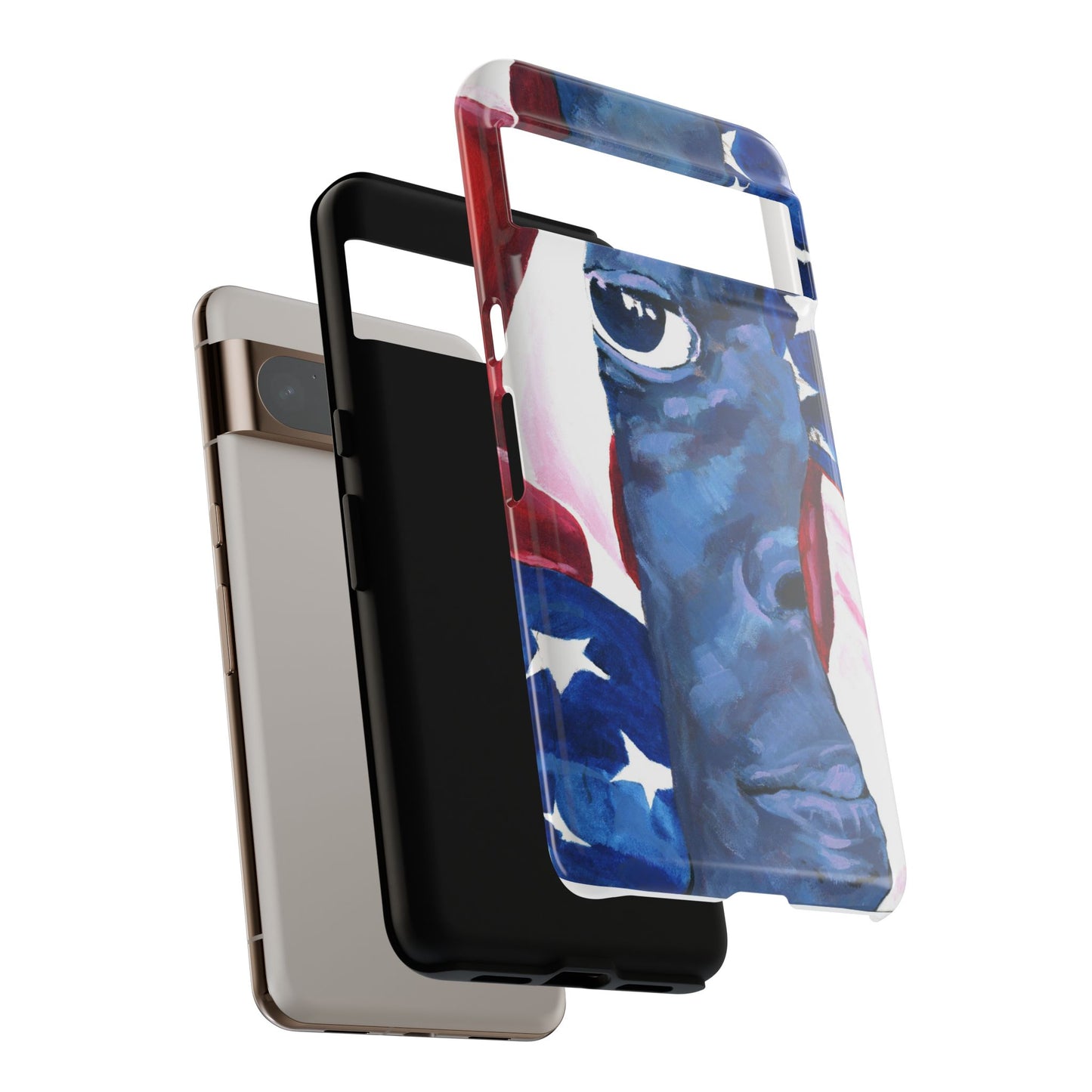 Patriotic Tough Phone Case with American Flag Design- I See You Image
