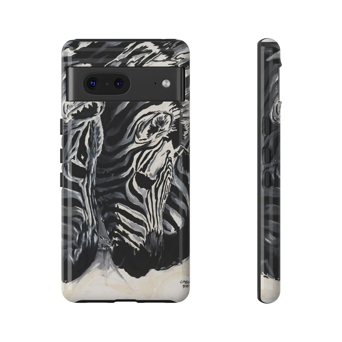 Artistic Zebra Print Phone Case -Tough Cases- Baby Zebras Image