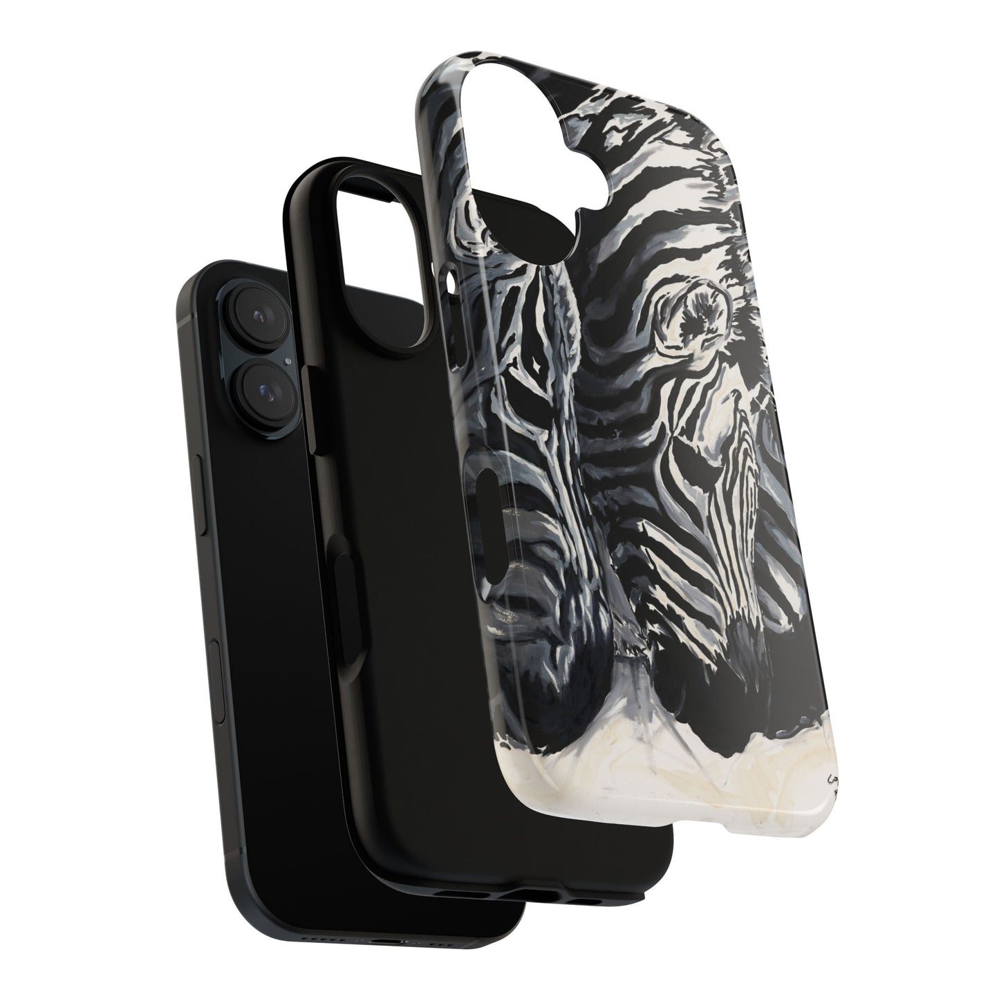 Artistic Zebra Print Phone Case -Tough Cases- Baby Zebras Image