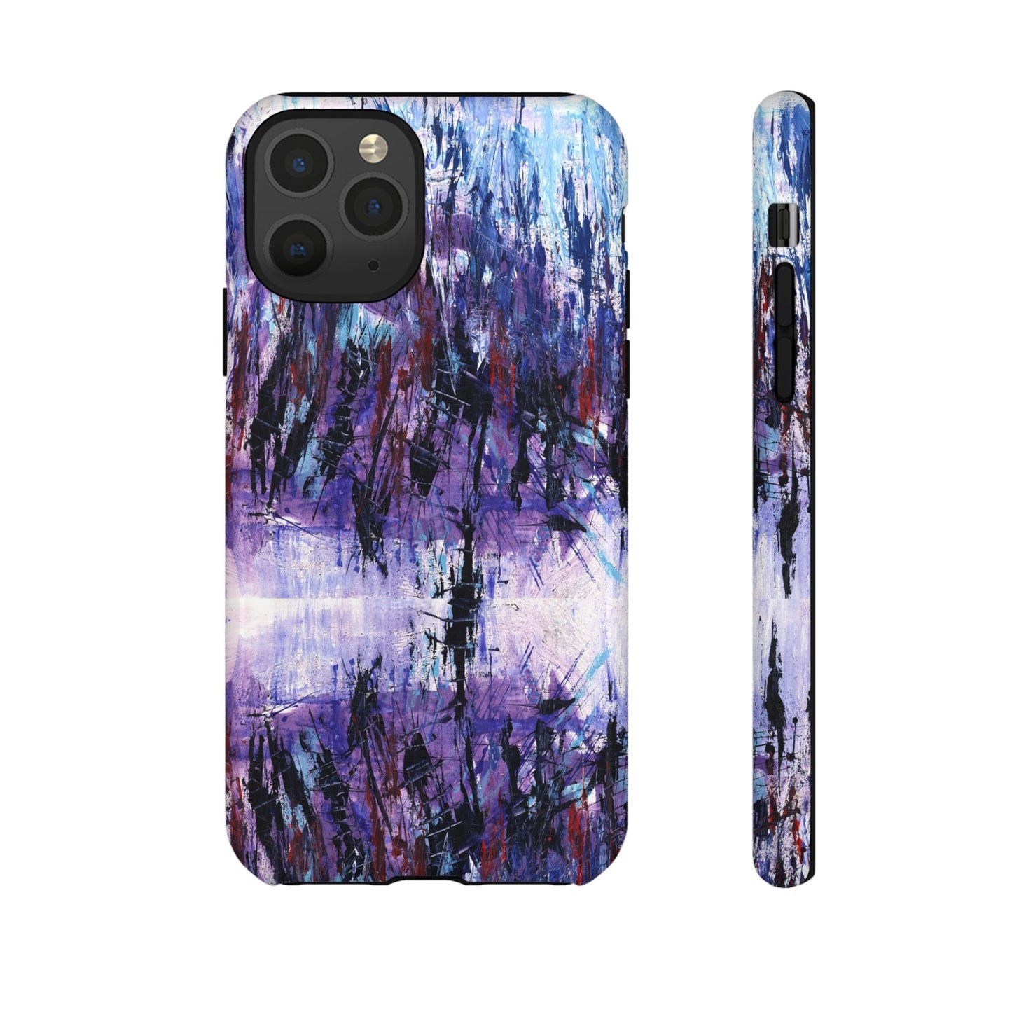 Abstract Purple Phone Case, Stylish & Protective Cover for Art Lovers- White Spring Image