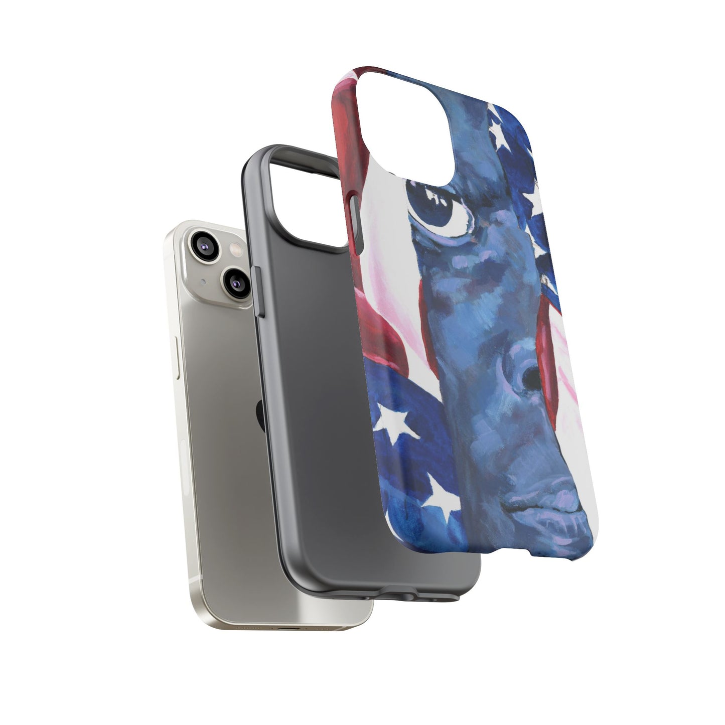 Patriotic Tough Phone Case with American Flag Design- I See You Image