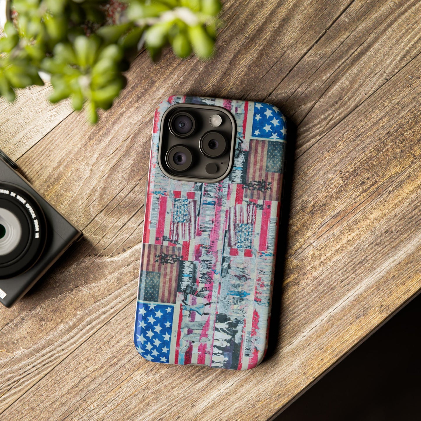 Patriotic Phone Case -We The People Image - Tough Cases with American Flag Design