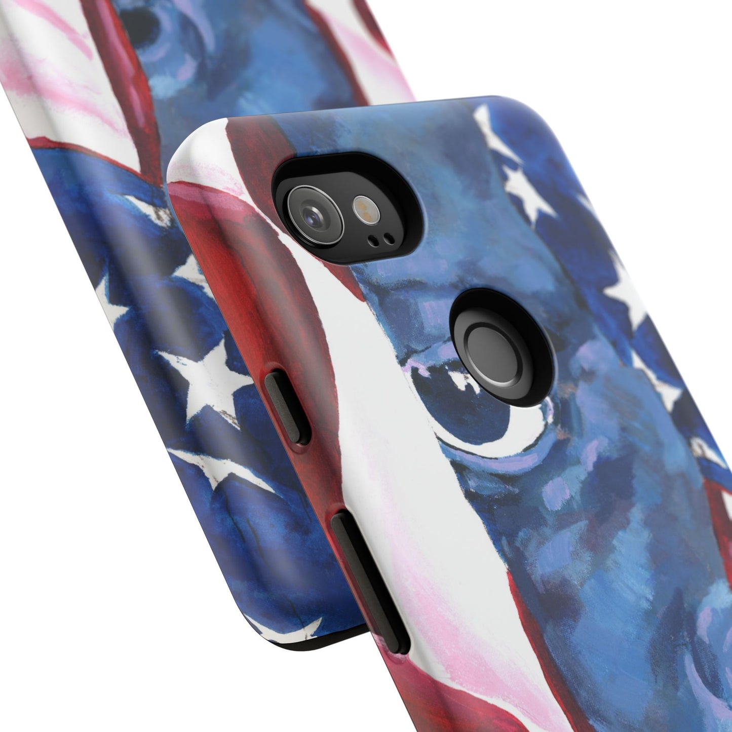 Patriotic Tough Phone Case with American Flag Design- I See You Image