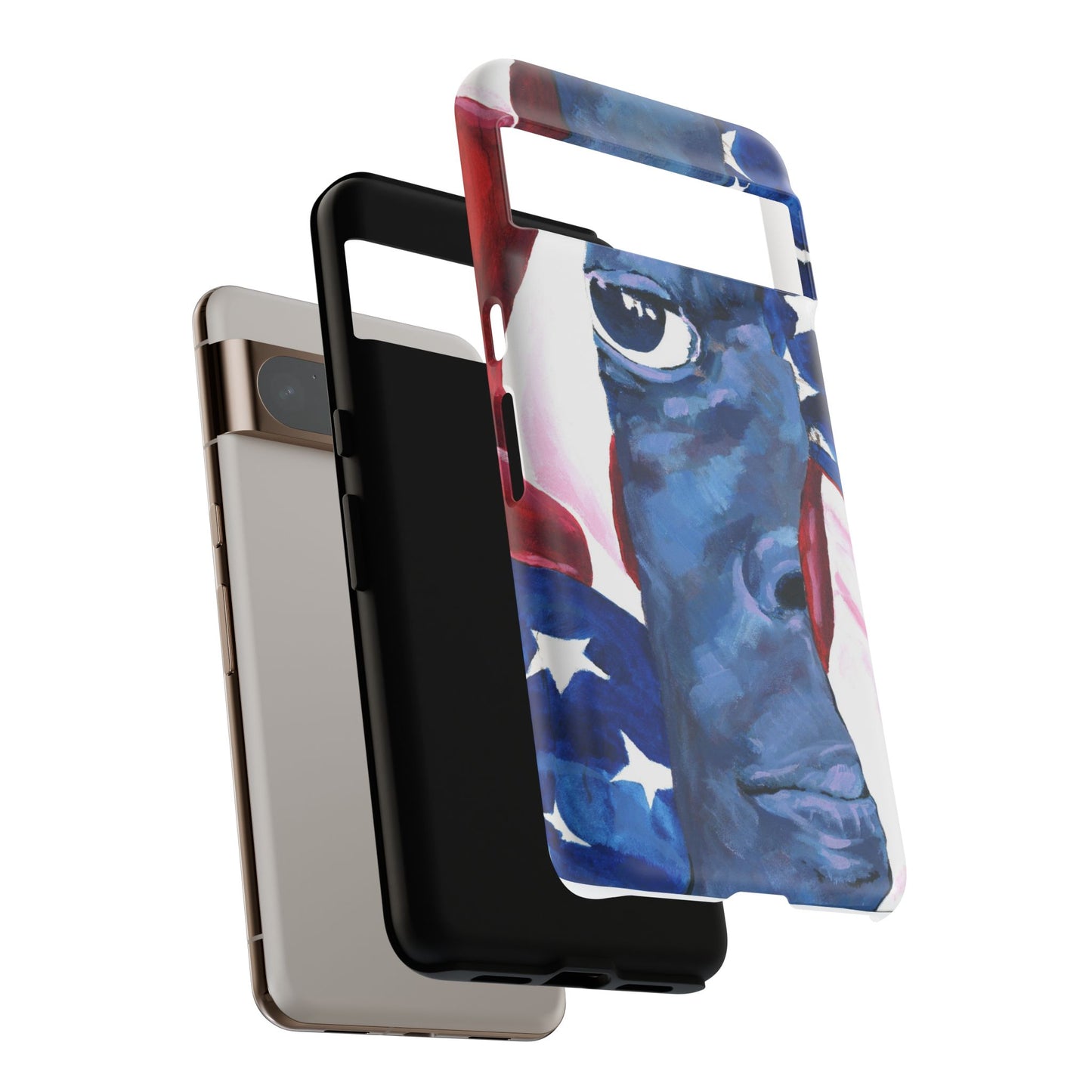 Patriotic Tough Phone Case with American Flag Design- I See You Image