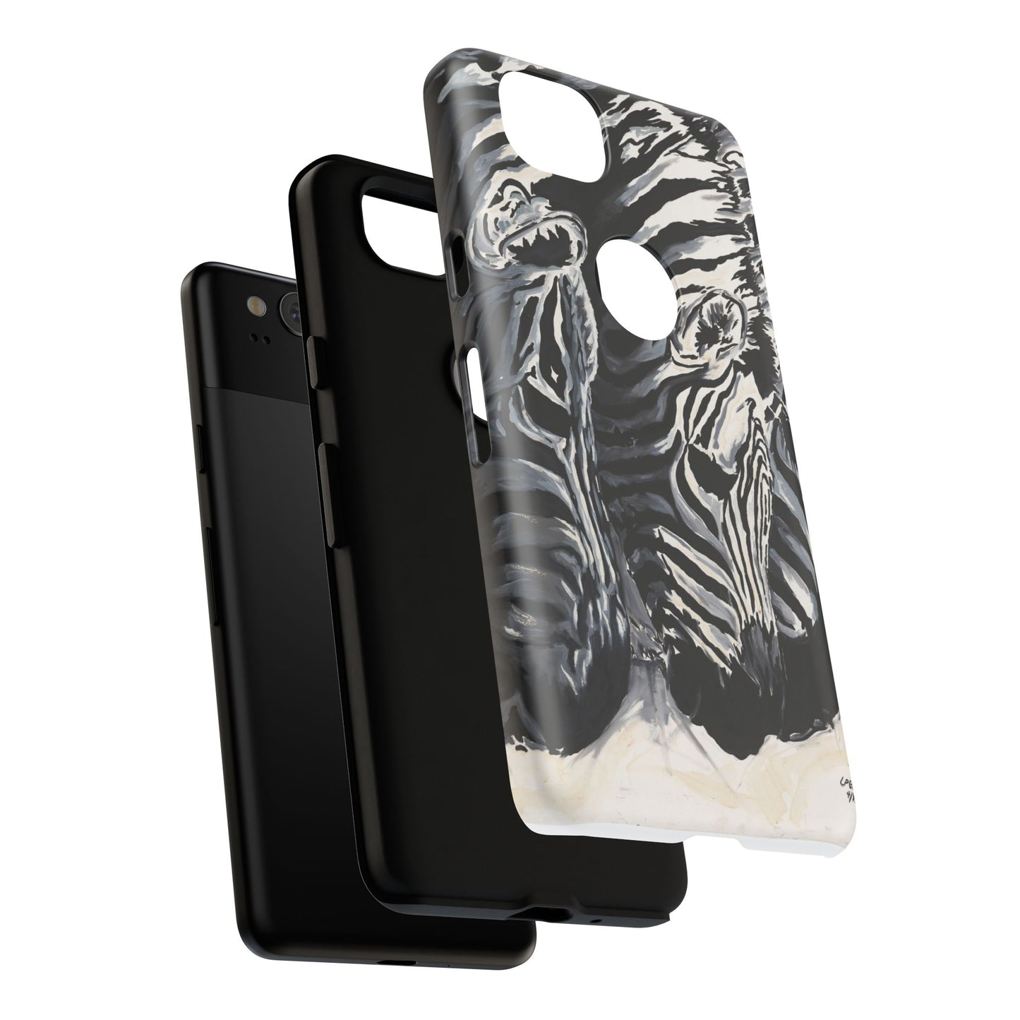Artistic Zebra Print Phone Case -Tough Cases- Baby Zebras Image