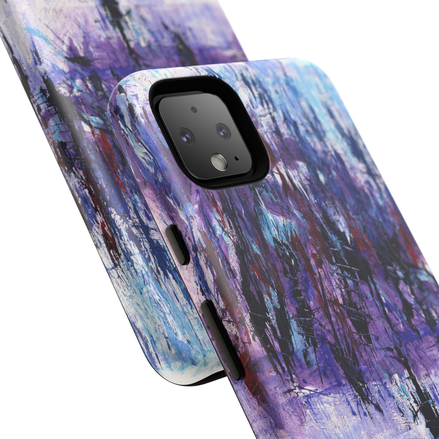Abstract Purple Phone Case, Stylish & Protective Cover for Art Lovers- White Spring Image