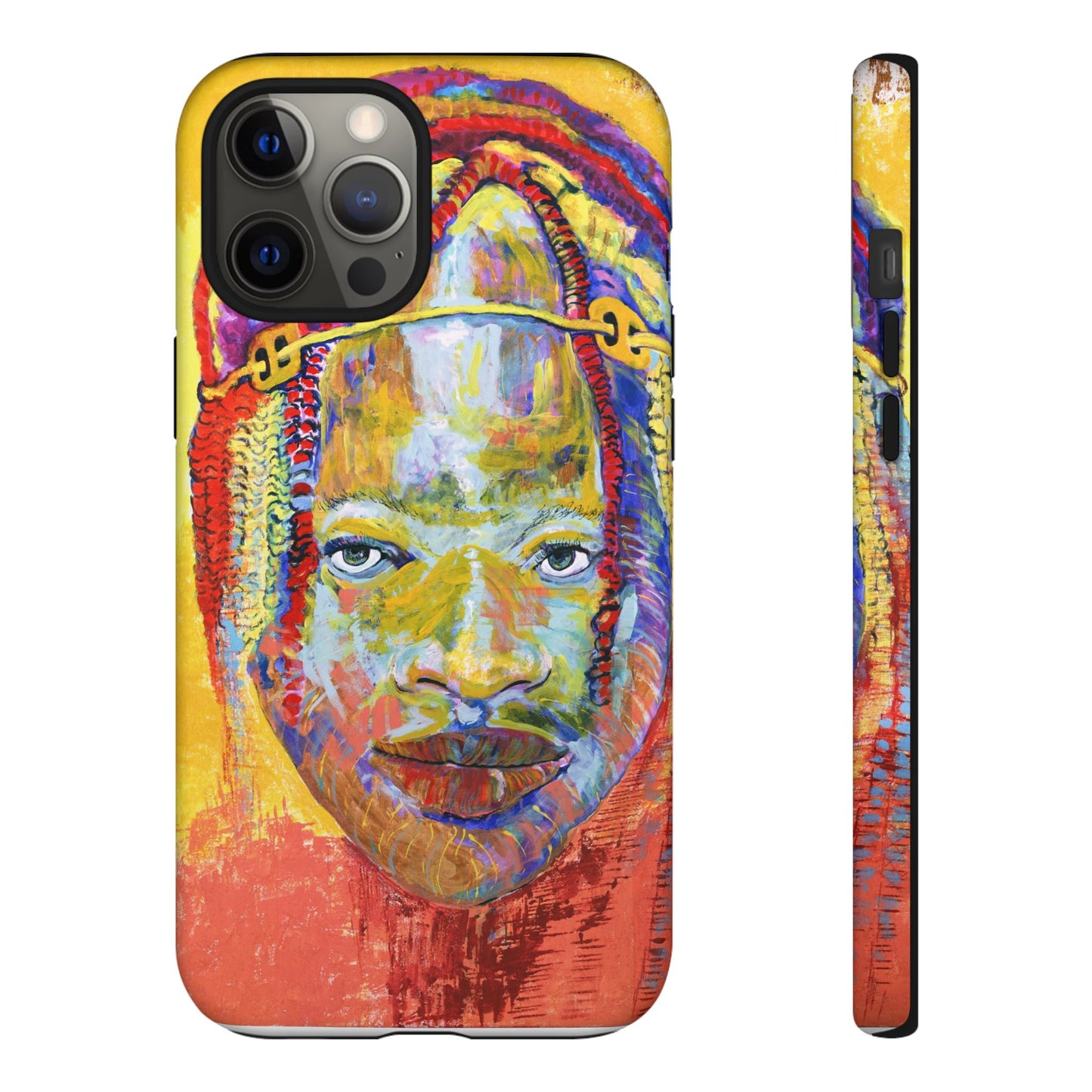 Vibrant Artistic Phone Case - Tough Cases for Creative Souls- African Youth Image