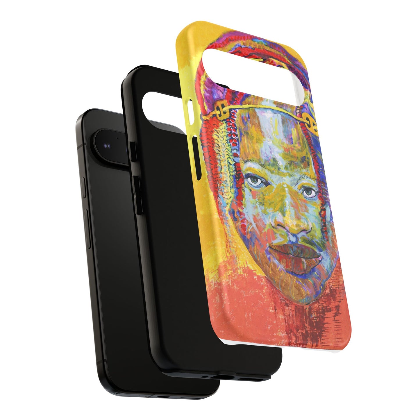 Vibrant Artistic Phone Case - Tough Cases for Creative Souls- African Youth Image
