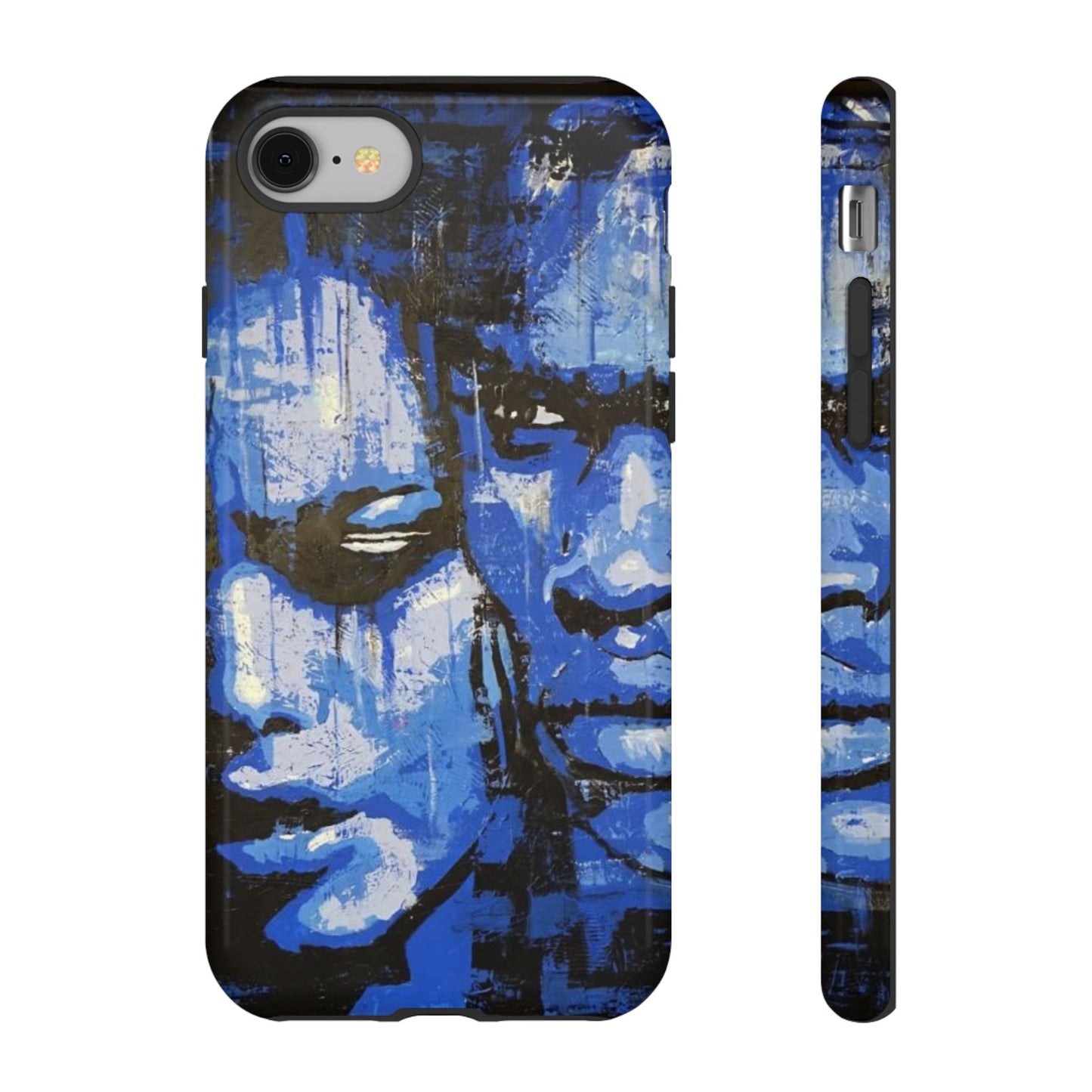 Artistic Phone Case - Tough Cases with Bold Blue Portraits -The Lovers Image