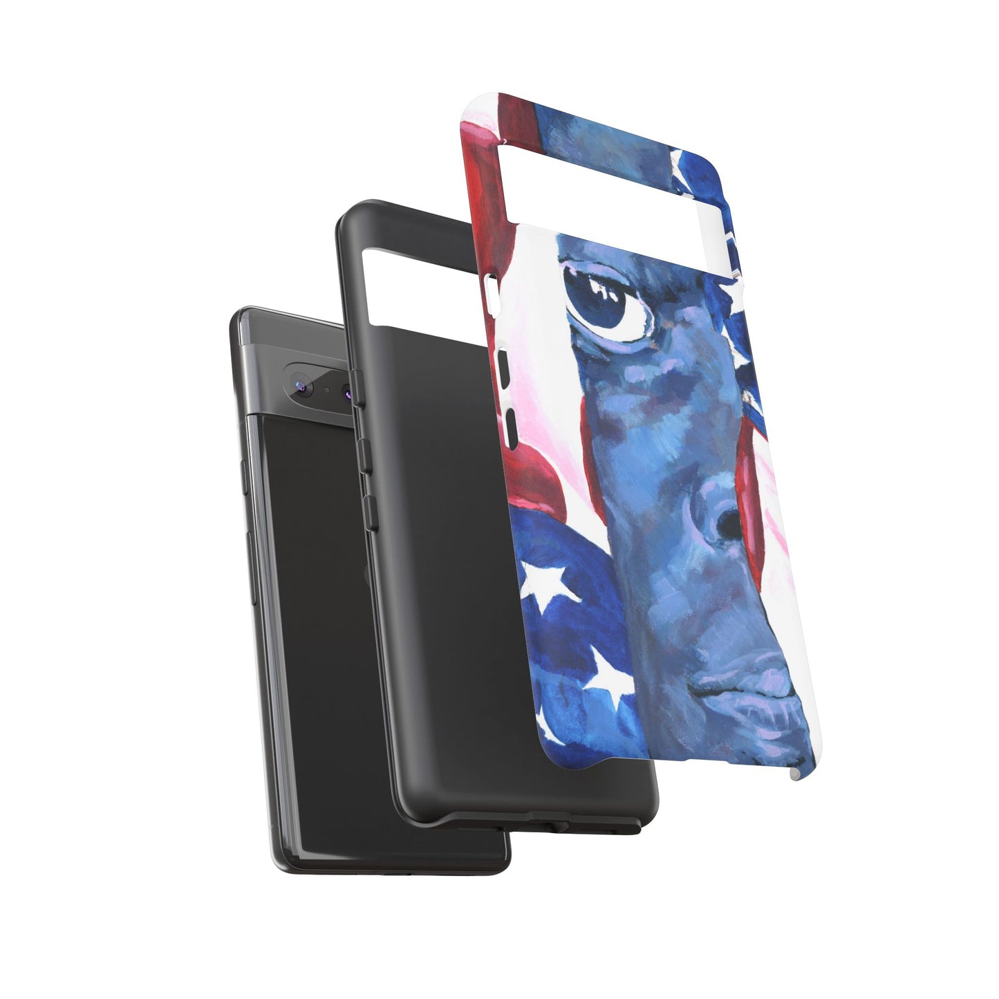 Patriotic Tough Phone Case with American Flag Design- I See You Image