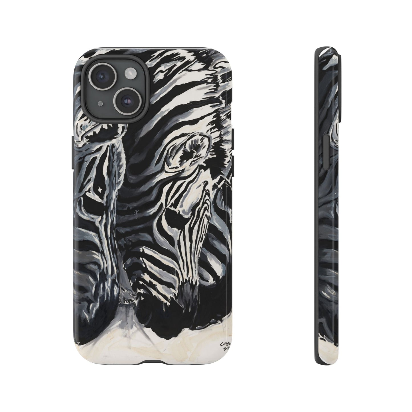 Artistic Zebra Print Phone Case -Tough Cases- Baby Zebras Image