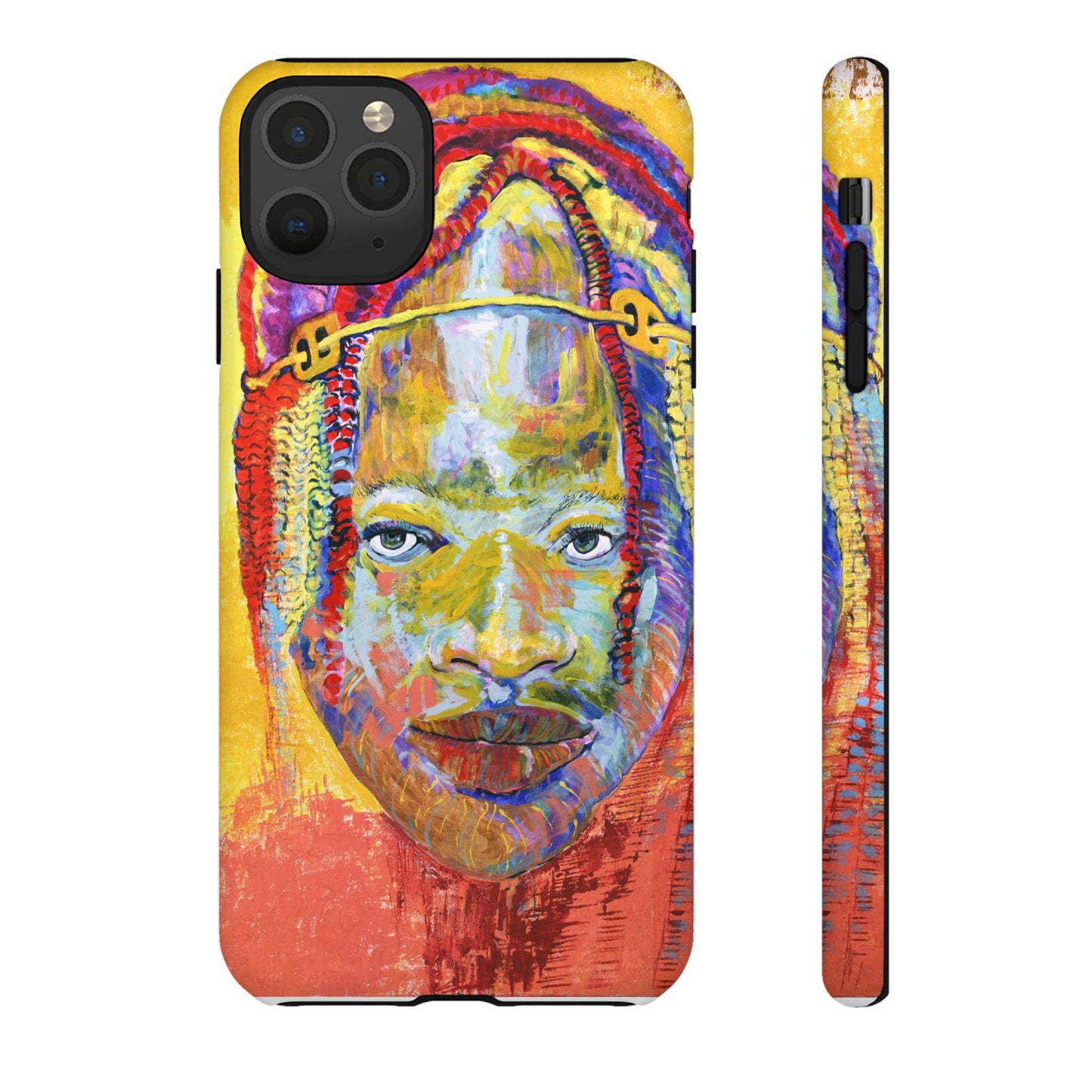 Vibrant Artistic Phone Case - Tough Cases for Creative Souls- African Youth Image