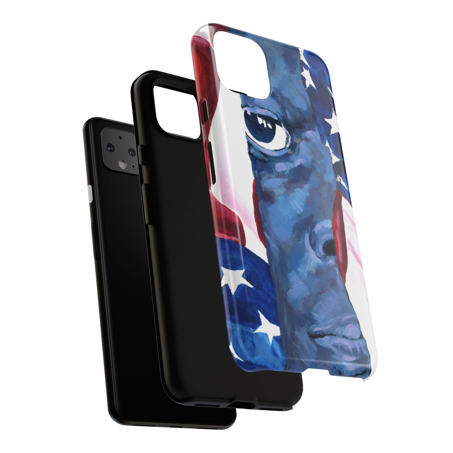 Patriotic Tough Phone Case with American Flag Design- I See You Image