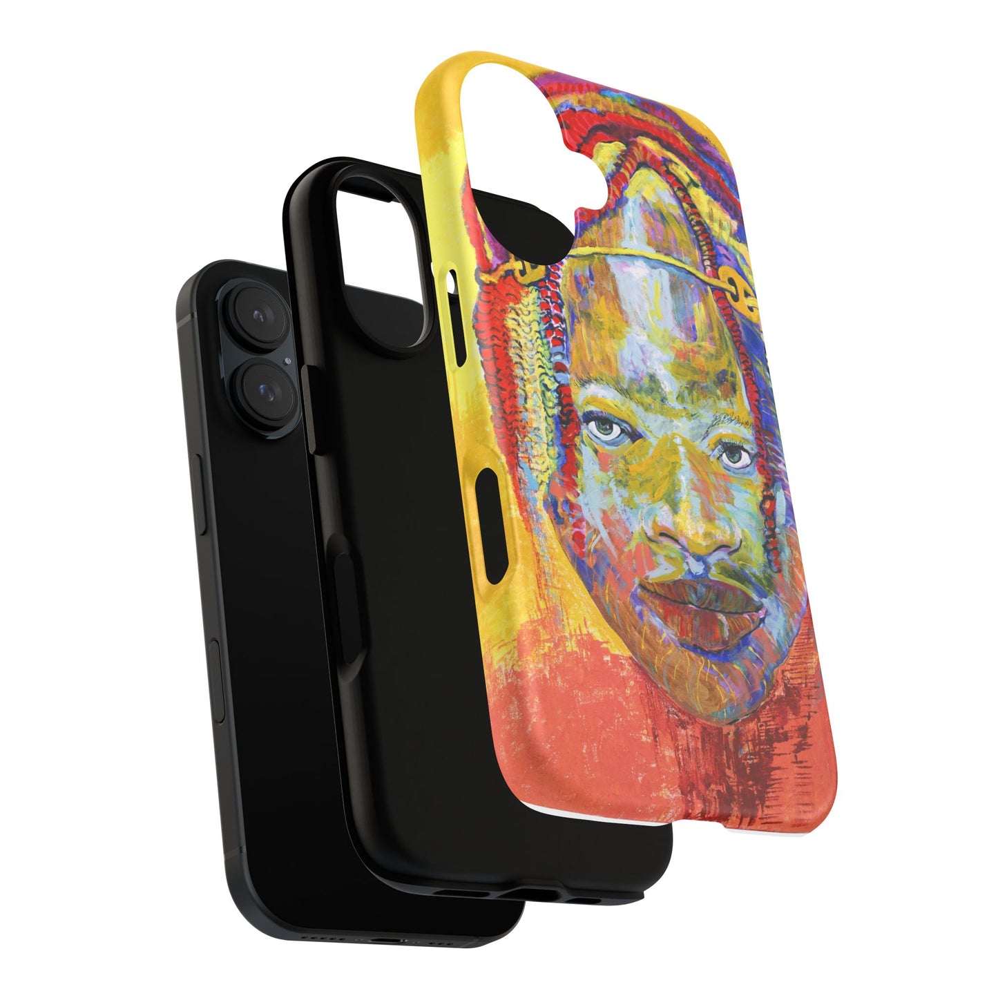 Vibrant Artistic Phone Case - Tough Cases for Creative Souls- African Youth Image