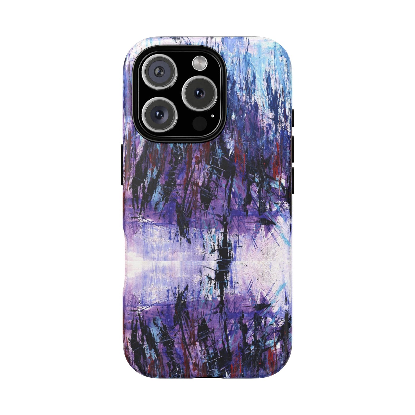 Abstract Purple Phone Case, Stylish & Protective Cover for Art Lovers- White Spring Image