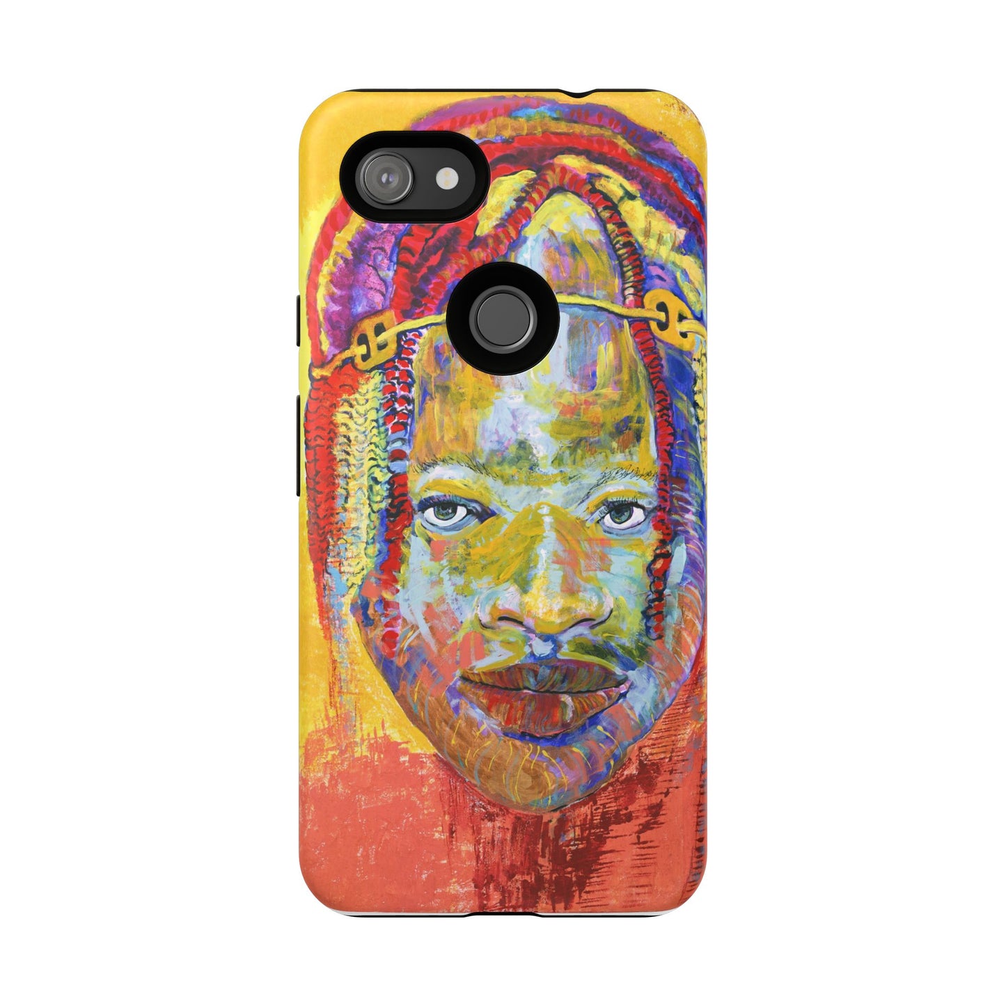 Vibrant Artistic Phone Case - Tough Cases for Creative Souls- African Youth Image