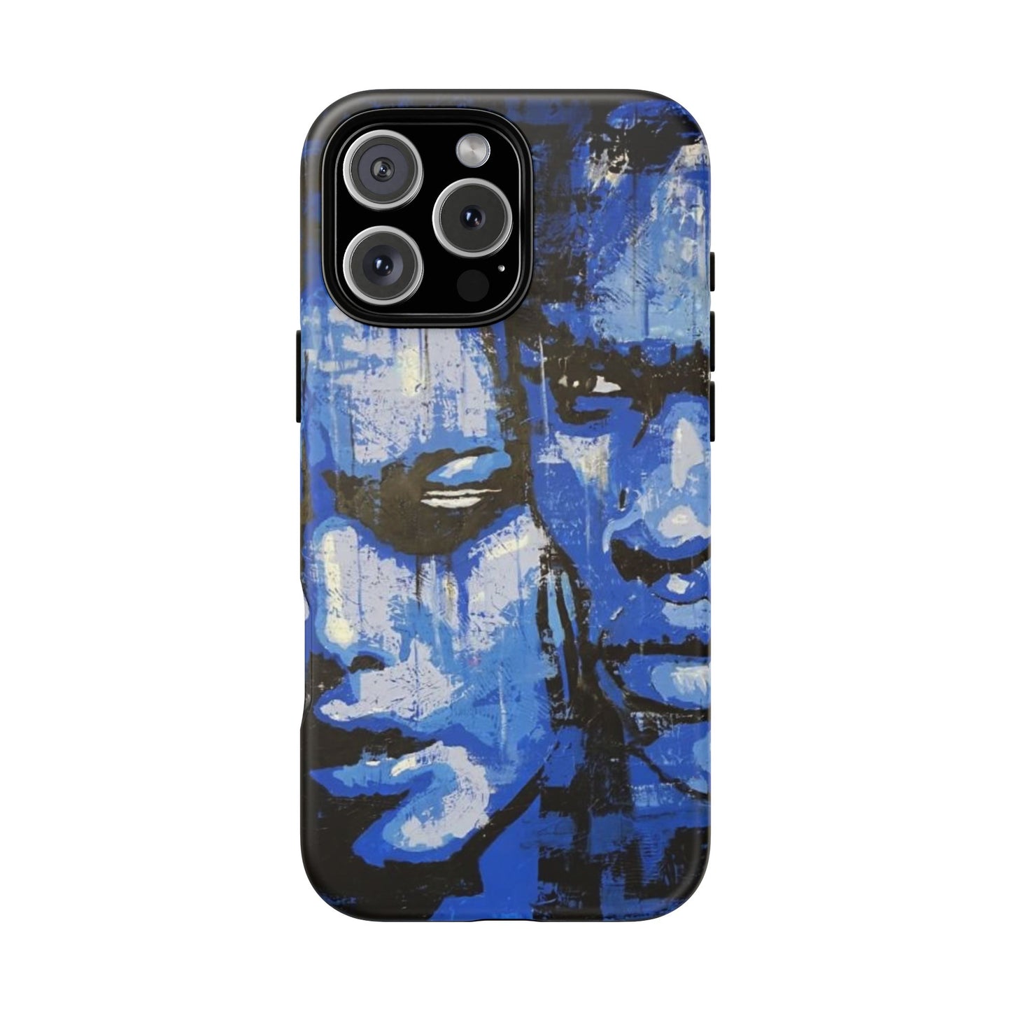 Artistic Phone Case - Tough Cases with Bold Blue Portraits -The Lovers Image