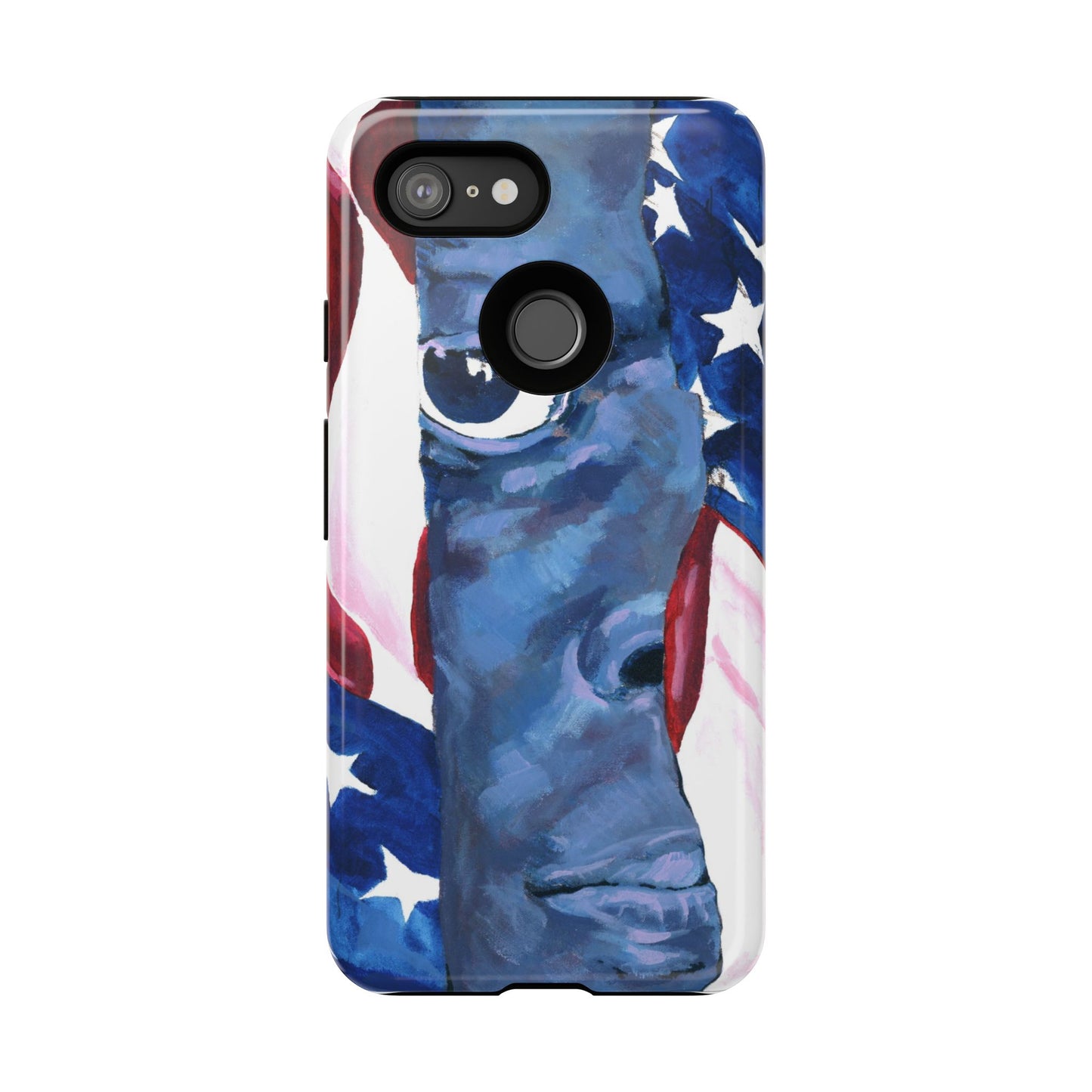 Patriotic Tough Phone Case with American Flag Design- I See You Image