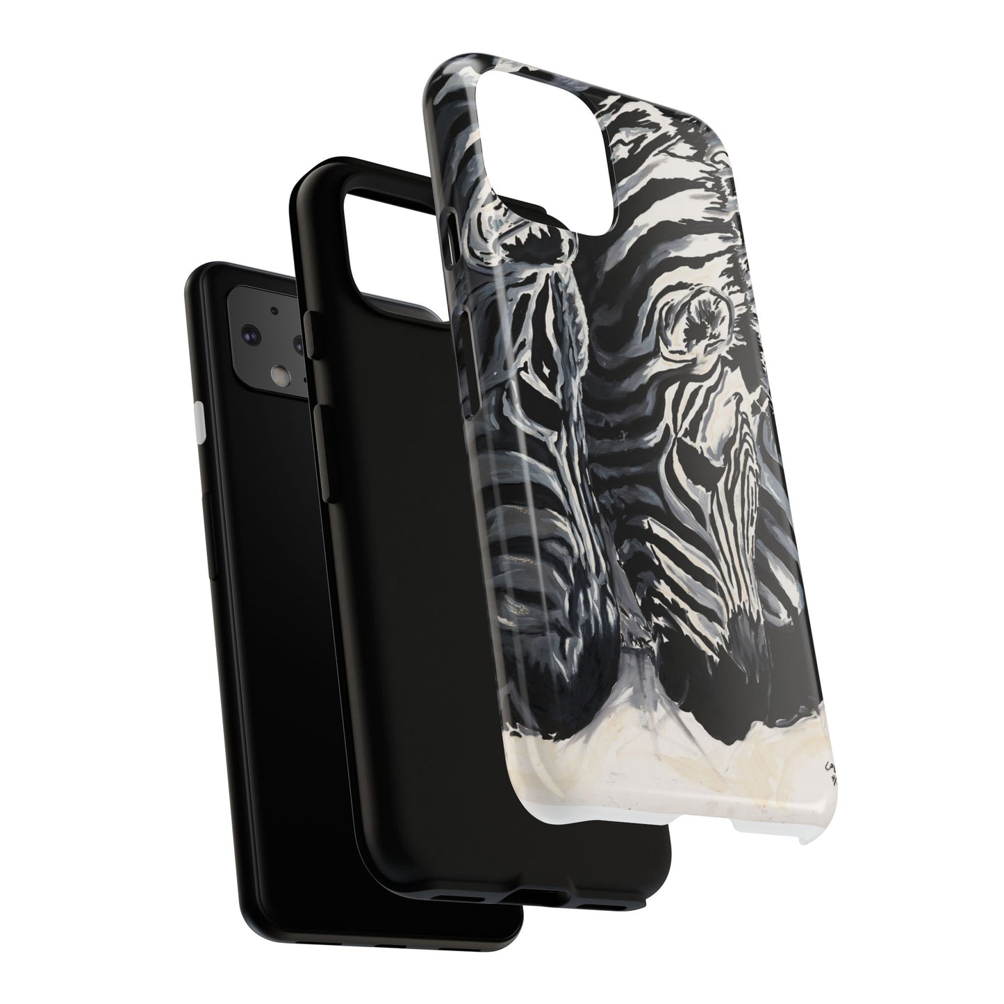 Artistic Zebra Print Phone Case -Tough Cases- Baby Zebras Image