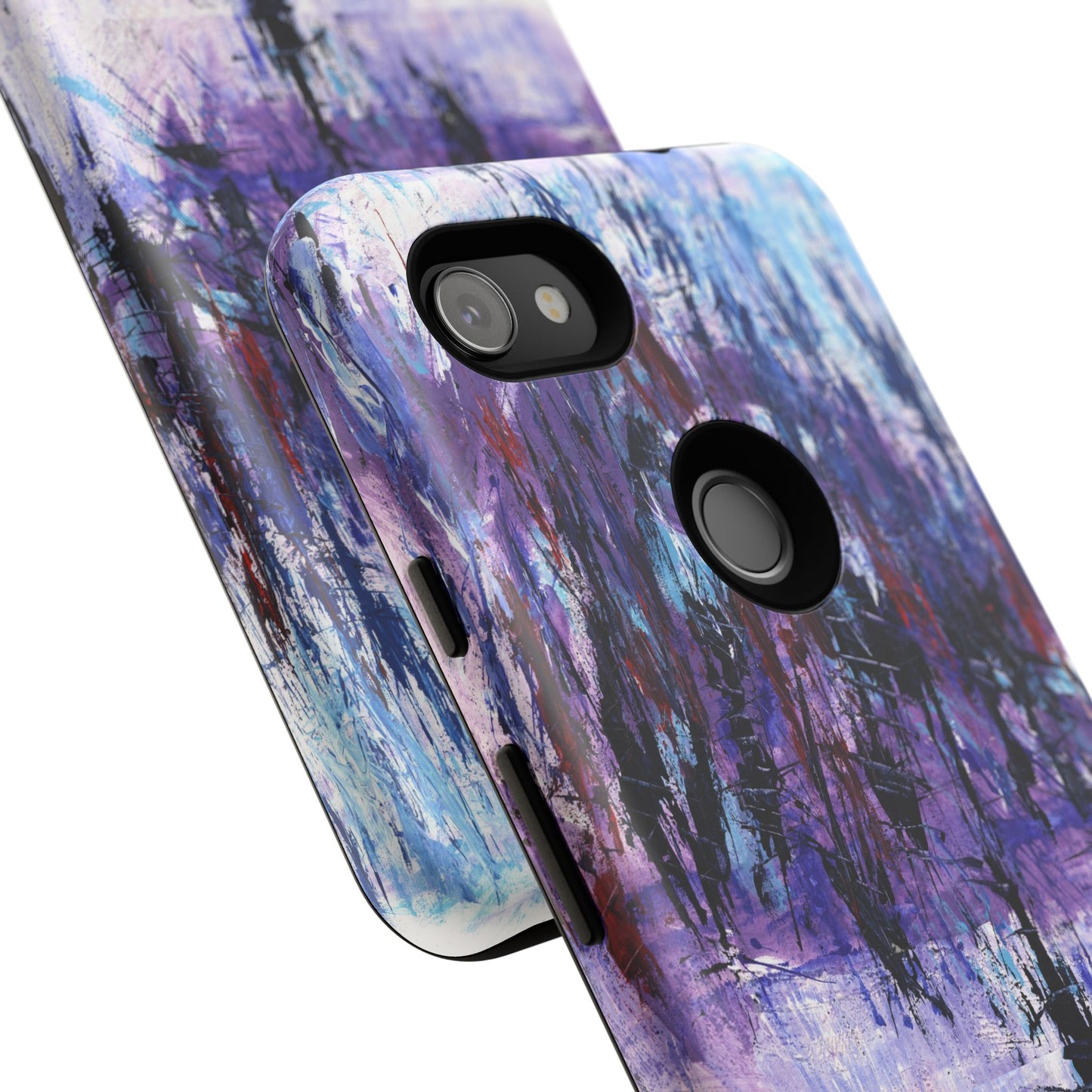 Abstract Purple Phone Case, Stylish & Protective Cover for Art Lovers- White Spring Image