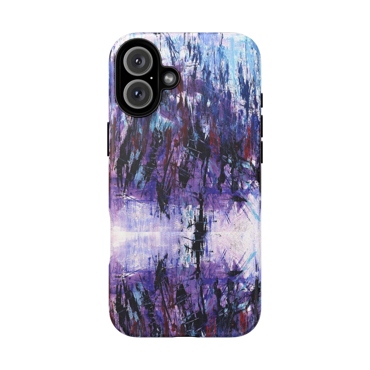 Abstract Purple Phone Case, Stylish & Protective Cover for Art Lovers- White Spring Image