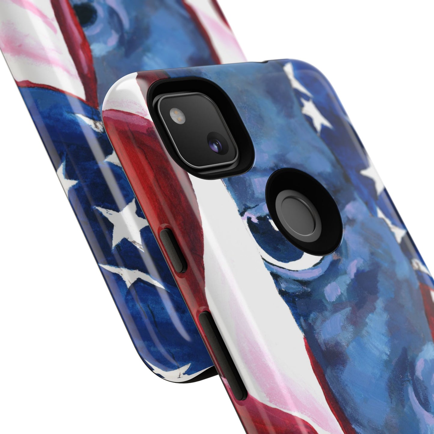 Patriotic Tough Phone Case with American Flag Design- I See You Image