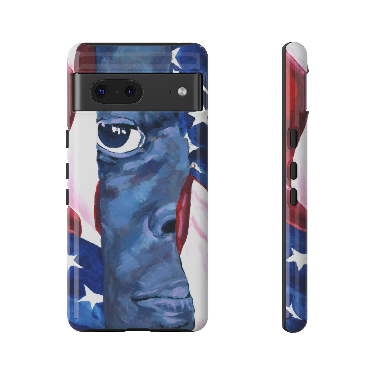 Patriotic Tough Phone Case with American Flag Design- I See You Image