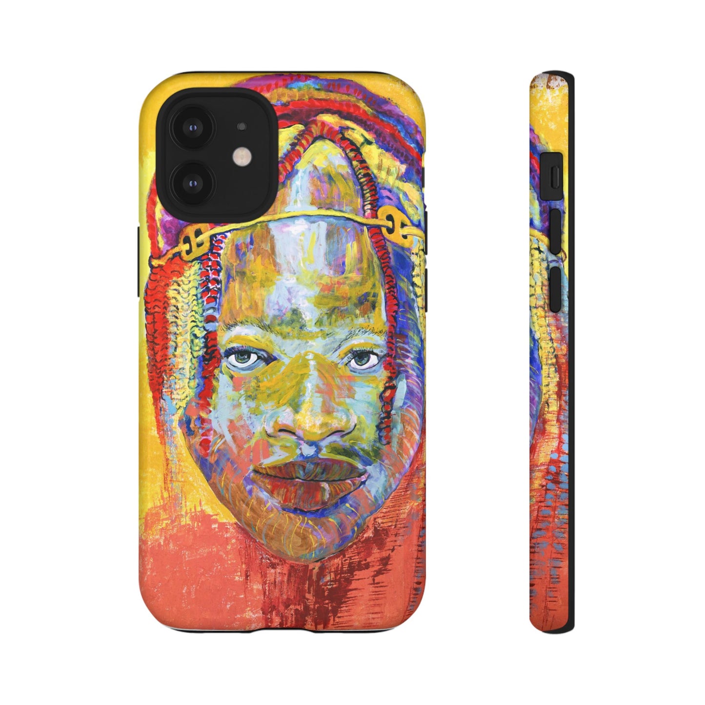 Vibrant Artistic Phone Case - Tough Cases for Creative Souls- African Youth Image