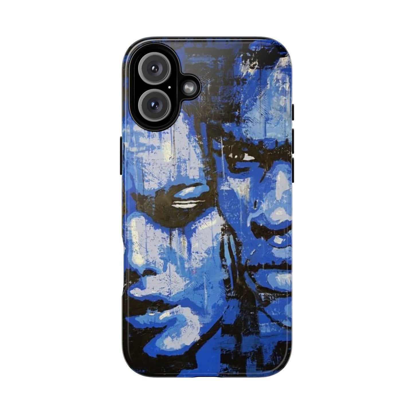 Artistic Phone Case - Tough Cases with Bold Blue Portraits -The Lovers Image
