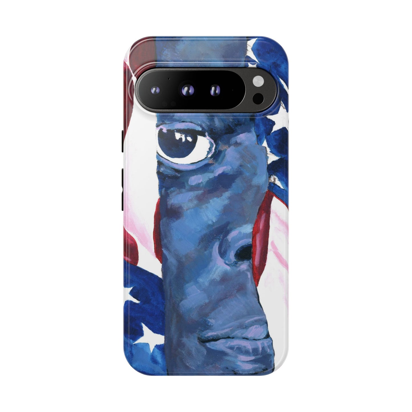 Patriotic Tough Phone Case with American Flag Design- I See You Image