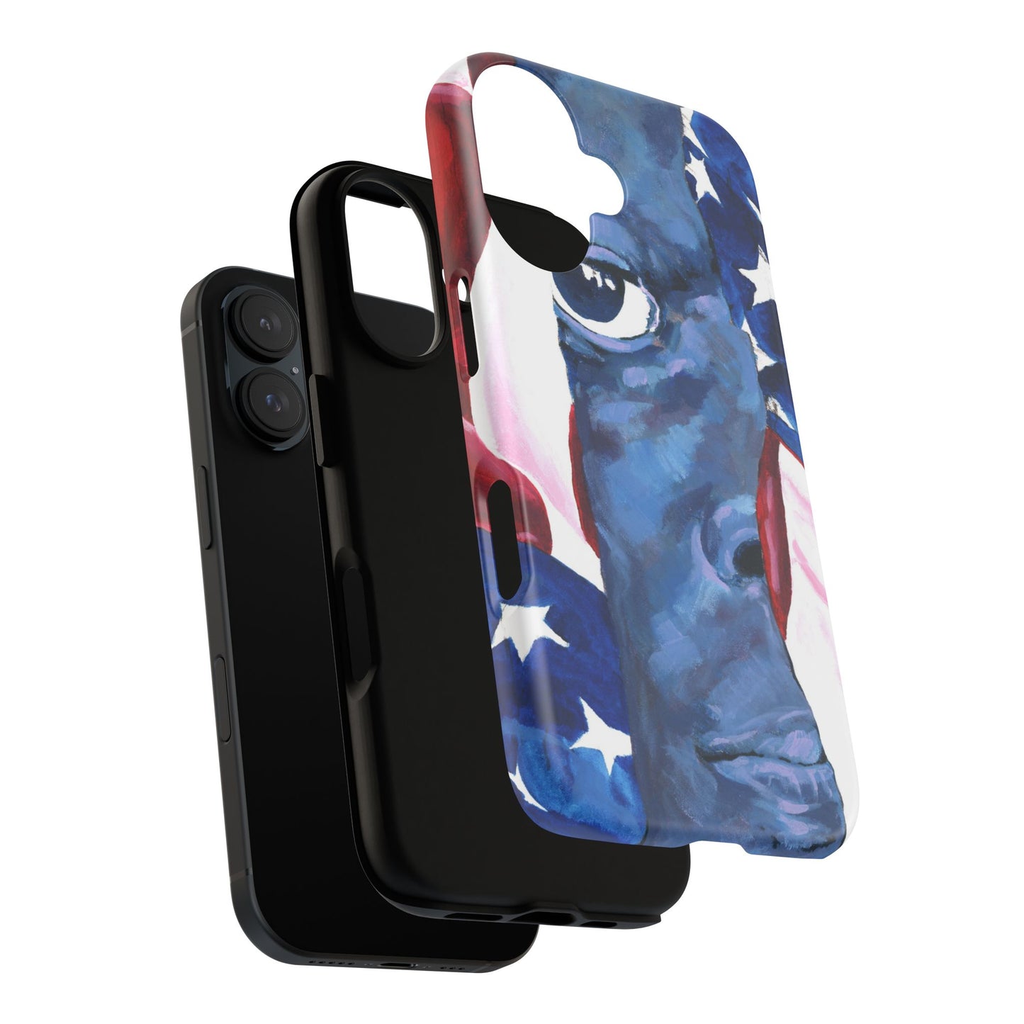 Patriotic Tough Phone Case with American Flag Design- I See You Image