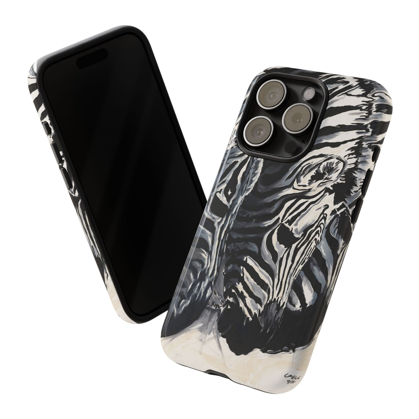 Artistic Zebra Print Phone Case -Tough Cases- Baby Zebras Image