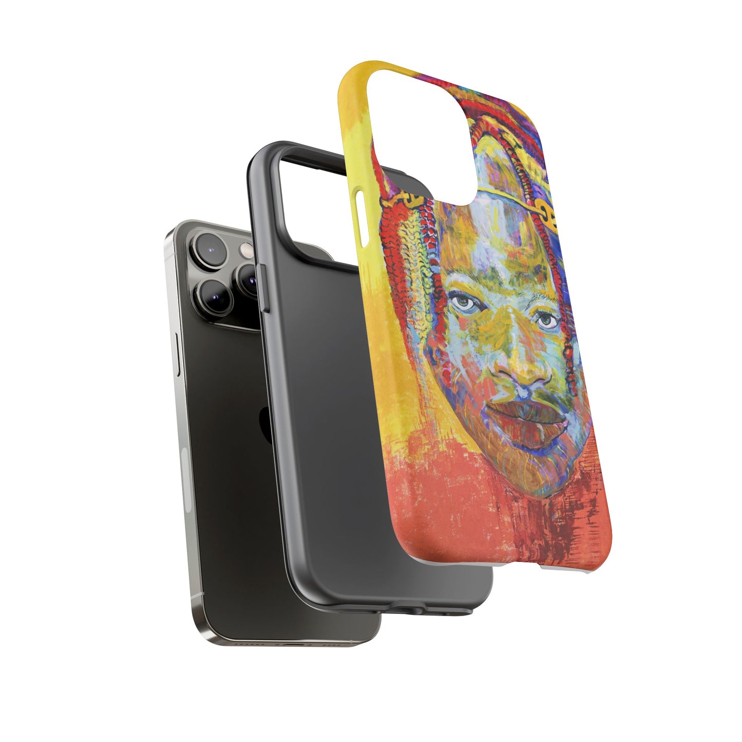 Vibrant Artistic Phone Case - Tough Cases for Creative Souls- African Youth Image