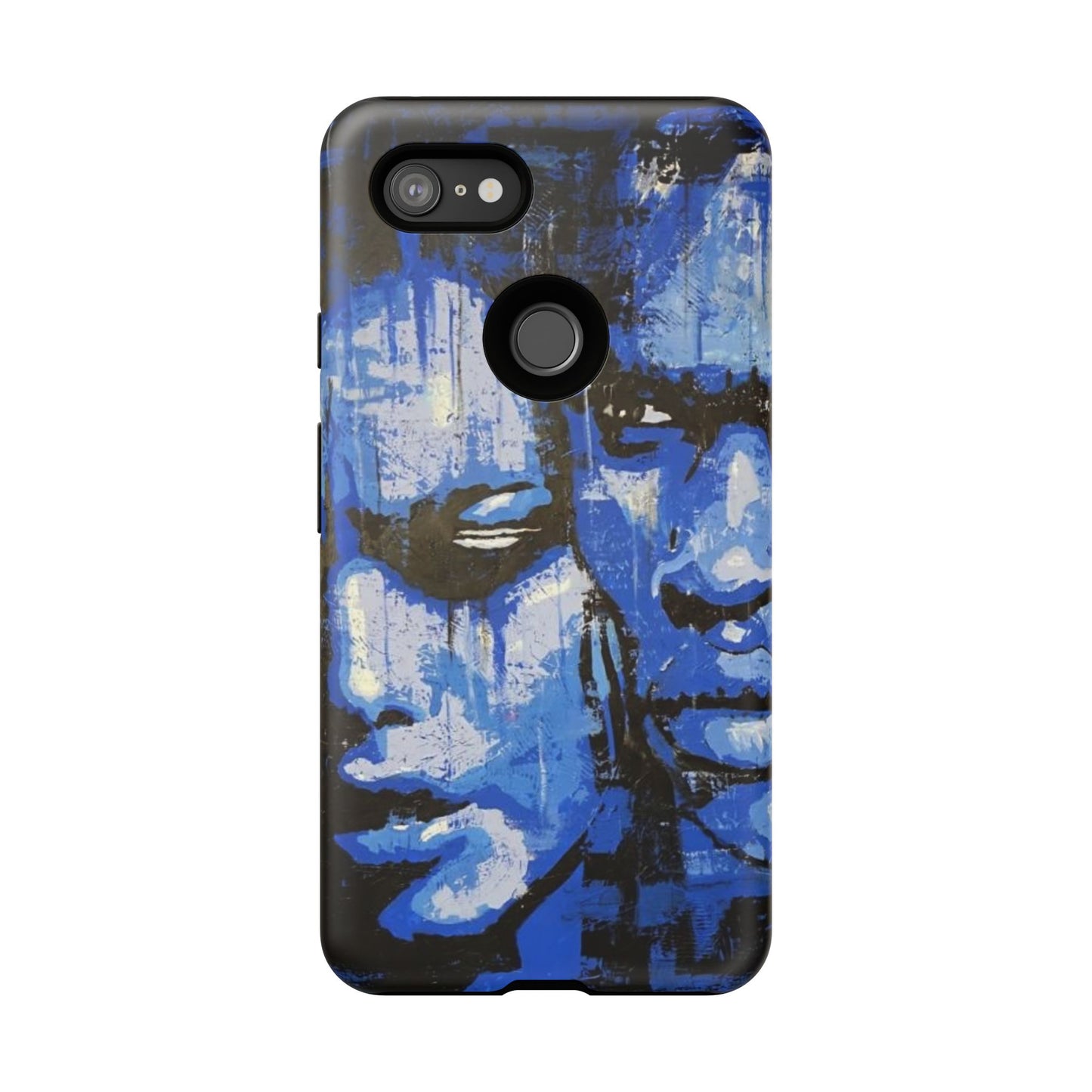 Artistic Phone Case - Tough Cases with Bold Blue Portraits -The Lovers Image